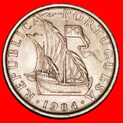 * SCHIFF (1963-1985): PORTUGAL ★ 5 ESCUDOS 1984 STG STEMPELGLANZ!