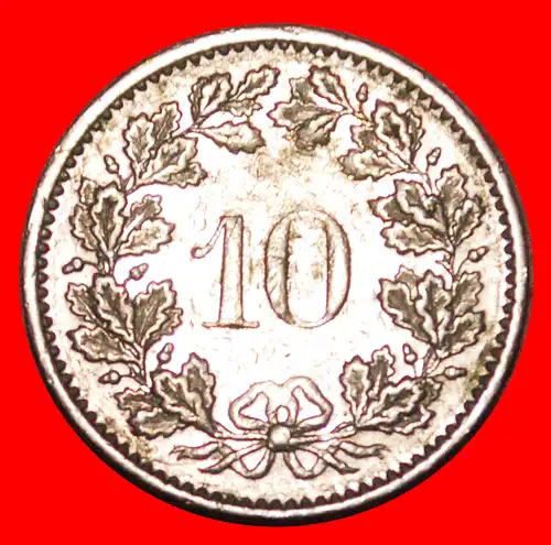 * FREIHEIT (1879-2021): SCHWEIZ ★ 10 RAPPEN 1974! * SWITZERLAND ★