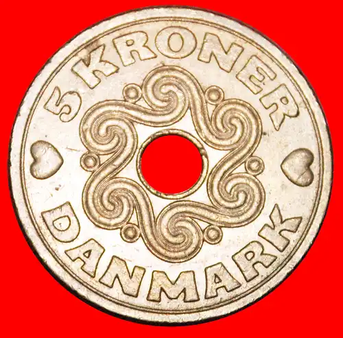 * HERZEN (1990-2021): DÄNEMARK ★ 5 KRONER 1990! *  DENMARK