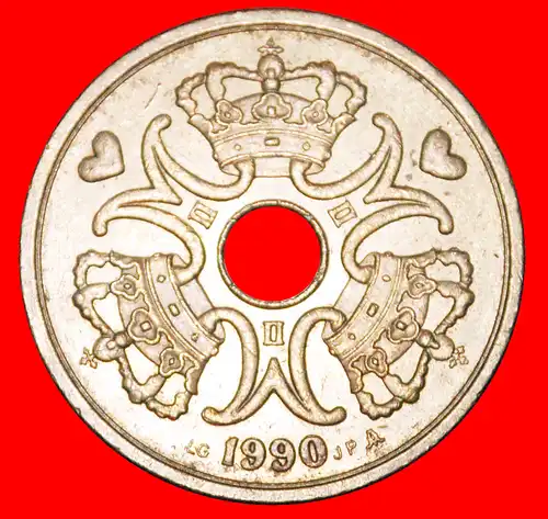 * HERZEN (1990-2021): DÄNEMARK ★ 5 KRONER 1990! *  DENMARK