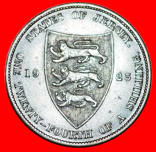 * GROSSBRITANNIEN (1911-1923): JERSEY ★ 1/24 SHILLING 1923! ALTER TYP! * GREAT BRITAIN: JERSEY ★ ERROR