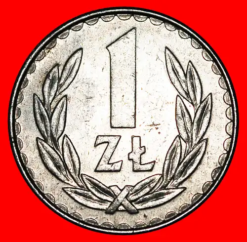 * GROSSER ADLER ~ KLEINES DATUM (1986-1988):  POLEN ★ 1 ZLOTY 1988 uSTG STEMPELGLANZ! *  POLAND ★