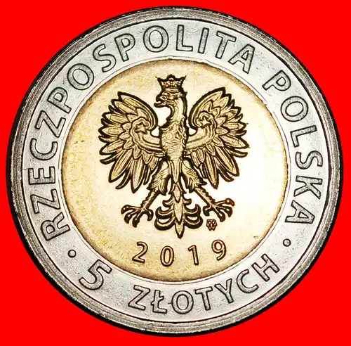 * BIMETALLISCH: POLEN ★ 5 ZLOTY 2019 STG STEMPELGLANZ! JOHANN III. SOBIESKI (1674-1696)! *  POLAND ★