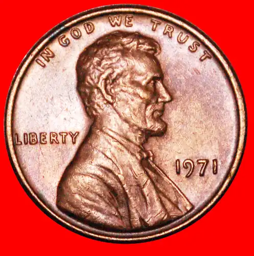 * MEMORIAL (1959-1982): USA ★ 1 CENT 1971 uSTG STEMPELGLANZ! LINCOLN (1809-1865) NUR VERÖFFENTLICHT! * JUST PUBLISHED!