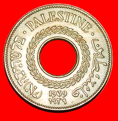 * GROSSBRITANNIEN (1927-1947): PALÄSTINA ★ 5 MILS 1939! KRIEGSZEIT (1939-1945) * GREAT BRITAIN: PALESTINE ★