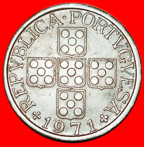 * 25 SILBERMÜNZEN (1969-1979): PORTUGAL ★ 50 CENTAVOS 1971! * 25 SILVER BEZANTS★