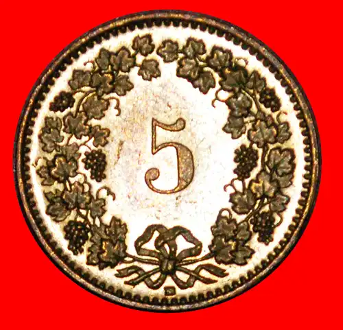 * FREIHEIT (1879-2021): SCHWEIZ ★ 5 RAPPEN 1987B STG STEMPELGLANZ! * SWITZERLAND ★