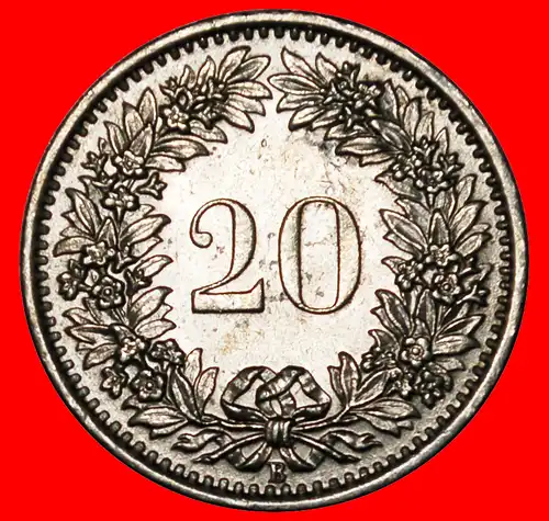 * FREIHEIT (1939-2021): SCHWEIZ ★ 20 RAPPEN 1969B ENTDECKUNG MÜNZE! VZGL STEMPELGLANZ! * SWITZERLAND ★ DISCOVERY COIN!