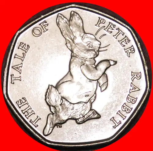 * HASE: GROSSBRITANNIEN ★ 50 PENCE 2017 STG STEMPELGLANZ! * GREAT BRITAIN ★UNITED KINGDOM ★