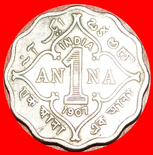 * BOMBAY (1906-1910): INDIEN ★ 1 ANNA 1907! EDUARD VII. (1902-1910)  * INDIA ★ 