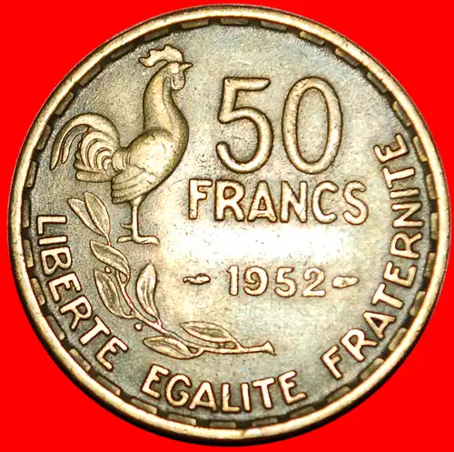 *• SCHWANZ ★ FRANKREICH ★  50 FRANCS 1952!  *  FRANCE  ★