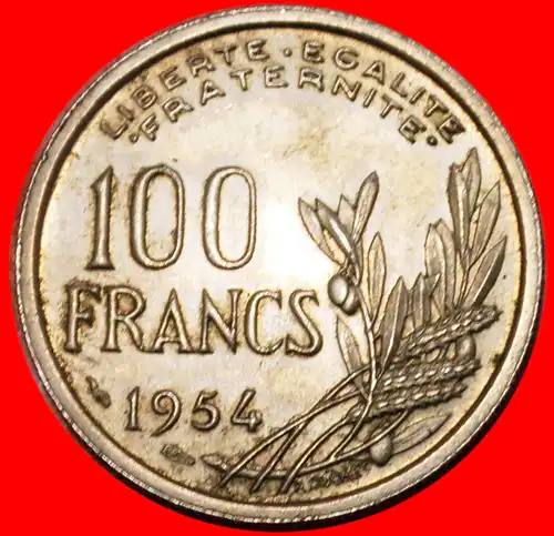 *• FACKEL ★ FRANKREICH ★  100 FRANCS 1954!  *  FRANCE  ★