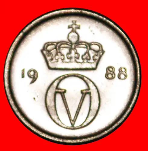 * GROSSES MONOGRAMM: NORWEGEN ★ 10 OERE 1988 VZGL STEMPELGLANZ! * NORWAY ★