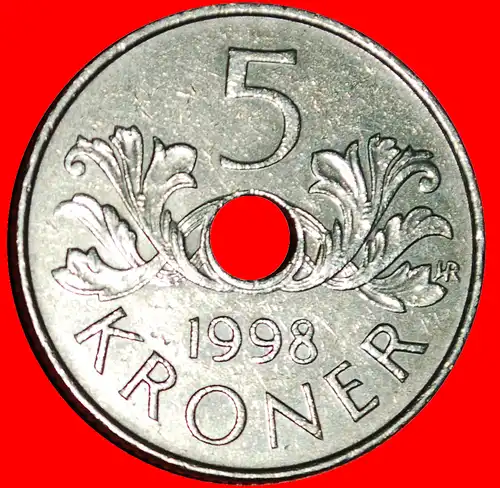 * SANKT-OLAF-ORDEN (1998-2017): NORWEGEN ★ 5 KRONE 1998 ENTDECKUNG MÜNZE!  * NORWAY ★ DISCOVERY COIN!