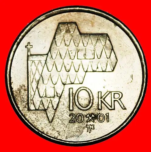 * KIRCHE (1995-2012): NORWEGEN ★ 10 KRONE 2001! ENTDECKUNG MÜNZE!   * NORWAY ★ DISCOVERY COIN!