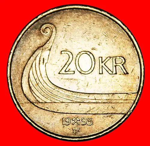 * SCHIFF (1994-2009): NORWEGEN ★ 20 KRONE 1995! ENTDECKUNG MÜNZE!   * NORWAY ★ DISCOVERY COIN!