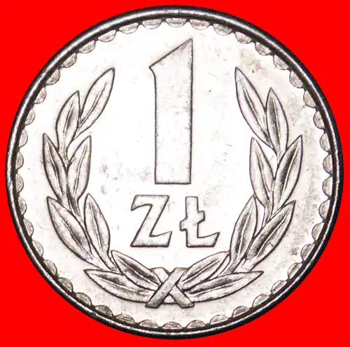 * GROSSER ADLER ~ KLEINES DATUM (1986-1988):  POLEN ★ 1 ZLOTY 1986 VZGL STEMPELGLANZ! STEMPEL B! *  POLAND ★  DIE B!