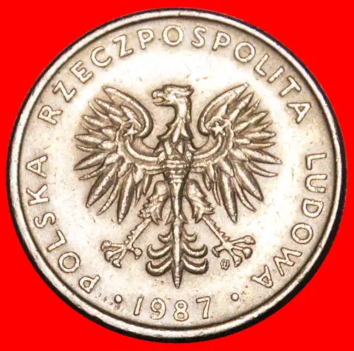 * SOZIALISTISCHE STERNE AUF ADLER: POLEN ★ 20 ZLOTY 1987! *  POLAND ★  