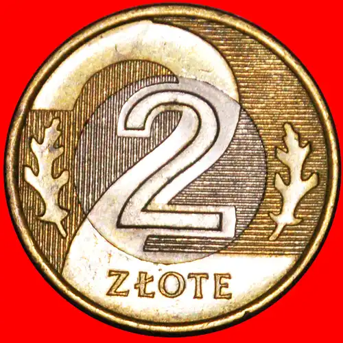 * 2 EICHENBLÄTTER (1994-2021): POLEN ★ 2 ZLOTY 2005! BIMETALLISCH VZGL STEMPELGLANZ! *  POLAND ★  