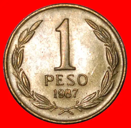 * GERADE VERÖFFENTLICHT: CHILE ★ 1 PESO 1987! uSTG STEMPELGLANZ!  O'HIGGINS (1778-1842) * JUST PUBLISHED: CHILE ★ 