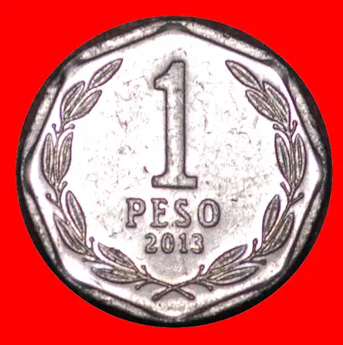 * ENTDECKUNG MÜNZE: CHILE ★ 1 PESO 2013! VZGL STEMPELGLANZ!  O'HIGGINS (1778-1842) * DISCOVERY COIN: CHILE ★