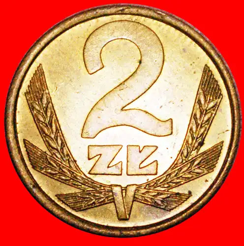 * MASSIVER TYP (1975-1988): POLEN ★ 2 ZLOTY 1982! ENTDECKUNG MÜNZE! VZGL STEMPELGLANZ!  * DISCOVERY COIN: POLAND ★