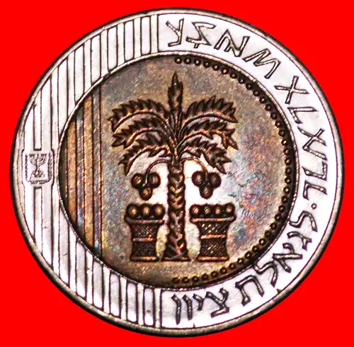 * BIMETALLISCH (1995-2017): PALÄSTINA (israel) ★ 10 NEUE SCHEKEL 5775 (2015)! STEMPEL 2+B! *  PALESTINE ★