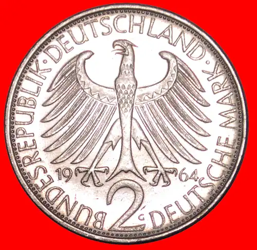 * NOBELPREISTRÄGER 1918: DEUTSCHLAND ★ 2 MARK 1964G PLANCK (1858-1947)! ENTDECKUNG MÜNZE! * DISCOVERY COIN!: GERMANY ★ 