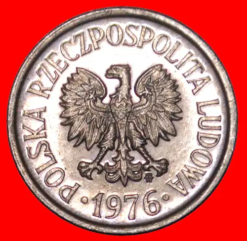 * SOZIALISTISCHE ADLER (1957-1985): POLEN ★ 20 GROSHEN 1976 STEMPEL I.2! uSTG! VERÖFFENTLICHT WERDEN! * SOCIALIST STARS ON EAGLE: POLAND ★ TO BE PUBLISHED!