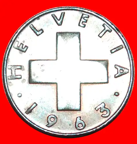 * WEIZENZWEIG (1948-2006): SCHWEIZ ★ 1 RAPPEN 1963B! STEMPEL II+B! * DIES II+B: SWITZERLAND ★ 