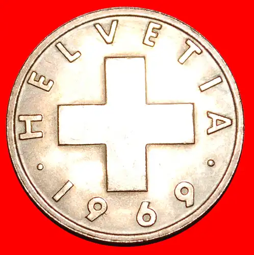 * GROSSBRITANNIEN WEIZENZWEIG (1948-1974): SCHWEIZ ★ 2 RAPPEN 1969! STEMPEL II+C! * GREAT BRITAIN: SWITZERLAND ★ DIES II+C!