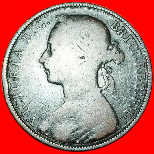 * HERRIN DER SEEN: GROSSBRITANNIEN ★ PENNY 1892! SCHIFF! VICTORIA (1837-1901) * GREAT BRITAIN~UNITED KINGDOM★