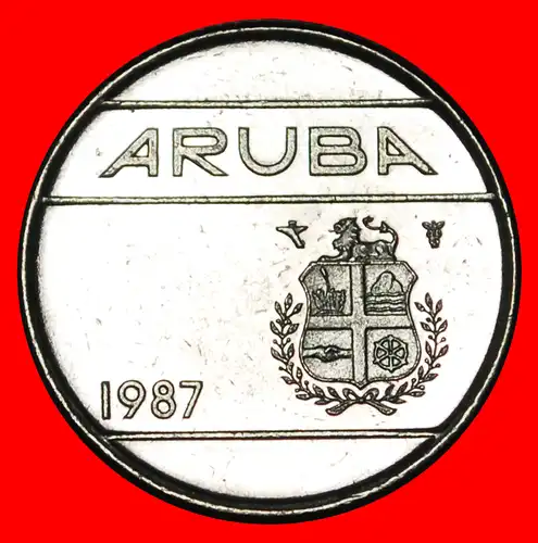 * NIEDERLANDE (1986-2019): ARUBA ★ 10 CENTS 1987 VZGL STEMPELGLANZ!   * NETHERLANDS: ARUBA ★