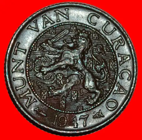 * NIEDERLANDE (1944-1947): CURACAO ★ 1 CENT 1947! WILHELMINA (1890-1948) ENTDECKUNG MÜNZE! * NETHERLANDS: CURACAO ★  DISCOVERY COIN!