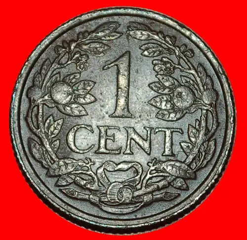 * NIEDERLANDE (1944-1947): CURACAO ★ 1 CENT 1947! WILHELMINA (1890-1948) ENTDECKUNG MÜNZE! * NETHERLANDS: CURACAO ★  DISCOVERY COIN!