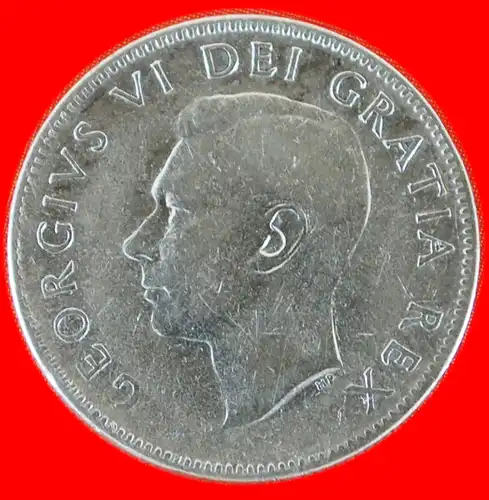 * REN: KANADA ★ 25 CENTS 1952 SILBER! GEORG VI. (1937-1952) * SILVER★ CANADA ★