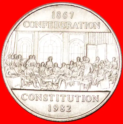 * VERFASSUNG: KANADA ★ 1 DOLLAR 1867-1982! * CONSTITUTION★ CANADA ★
