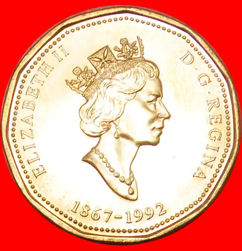 * STAATENBUND: KANADA ★ 1 DOLLAR 1867-1992 STG STEMPELGLANZ! * CONFEDERATION★ CANADA ★