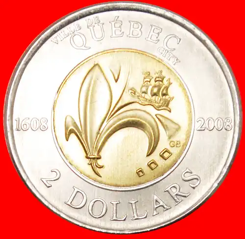* SCHIFF: KANADA ★ 2 DOLLARS 1608-2008 STG! * SHIP ★ CANADA ★
