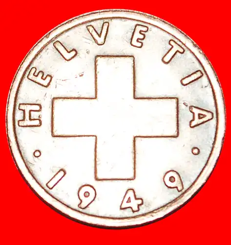 * WEIZENZWEIG (1948-2006): SCHWEIZ ★ 1 RAPPEN 1949B! STEMPEL I+A! * SWITZERLAND ★ DIES  I+A!