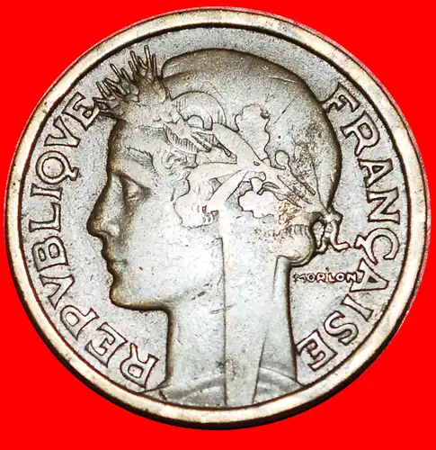 * 2 FÜLLHÖRNER: FRANKREICH ★ 2 FRANCS 1937!  * CORNUCOPIAS:  FRANCE ★  