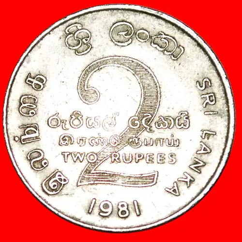 * MAHAWELI DAMM: SRI LANKA ★ 2 RUPEES 1981 FAO!  