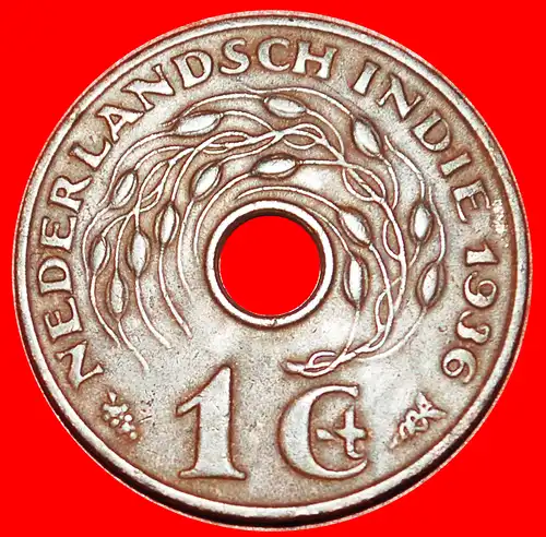 * NIEDERLANDE TYP 1936-1945: NIEDERLÄNDISCH-INDIEN ★ 1 CENT 1936! WILHELMINA (1890-1948)! STELPEL 1+A!  * DIES 1+A: NETHERLANDS EAST INDIES ★