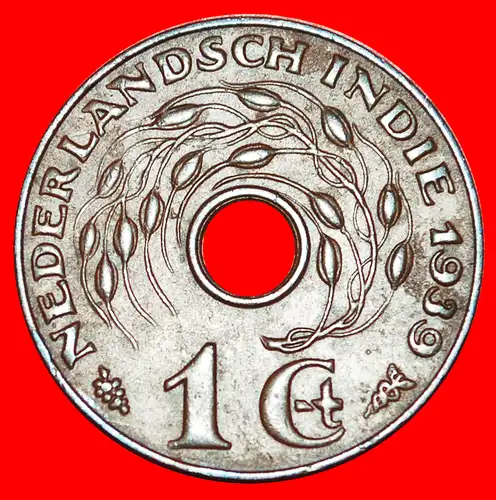 * NIEDERLANDE TYP 1936-1945: NIEDERLÄNDISCH-INDIEN ★ 1 CENT 1939! WILHELMINA (1890-1948)! STELPEL 1+A!  * DIES 1+A: NETHERLANDS EAST INDIES ★