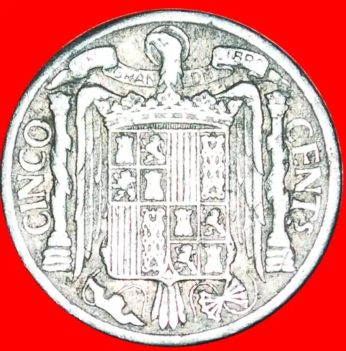 * IBERISCHER REITER: SPANIEN ★ 5 CENTAVOS 1940! UNGEWÖHNLICH!   * ★ SPAIN  ★UNUSUAL