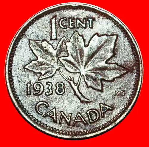 * MABLE-ZWEIG (1937-1947): KANADA ★ 1 CENT 1938! GEORG VI. (1937-1952) * CANADA ★ 