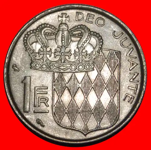 * FRANKREICH (1962-1995): MONACO ★ 1 FRANC 1960 VZGL STEMPELGLANZ!   * FRANCE: MONACO ★ 