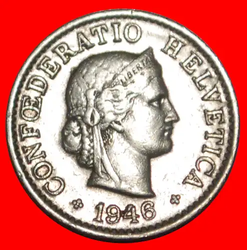 * FREIHEIT (1879-2022): SCHWEIZ ★ 5 RAPPEN 1946B! * SWITZERLAND ★