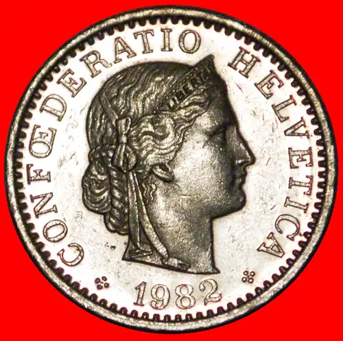 * FREIHEIT (1939-2022): SCHWEIZ ★ 20 RAPPEN 1982 ENTDECKUNG MÜNZE! VZGL STEMPELGLANZ!* SWITZERLAND ★ DISCOVERY COIN