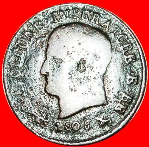 * NAPOLEON (1807-1814): ITALIEN ★ 1 CENTESIMO 1808V! *   ITALY ★